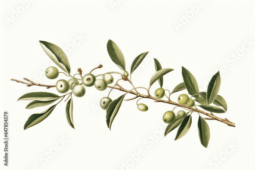 Vintage style illustration of a christmas festive mistletoe © ink drop