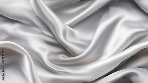 Silver fabric splendor. Gentle waves on a shiny surface. A touch of the future. Embrace the luxury.
