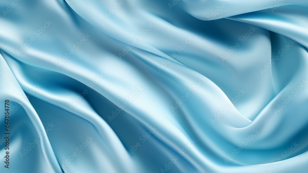 Fototapeta premium Waves of sky blue allure. Silky smooth and soft. A designer's heavenly treasure. Perfect for premium designs.