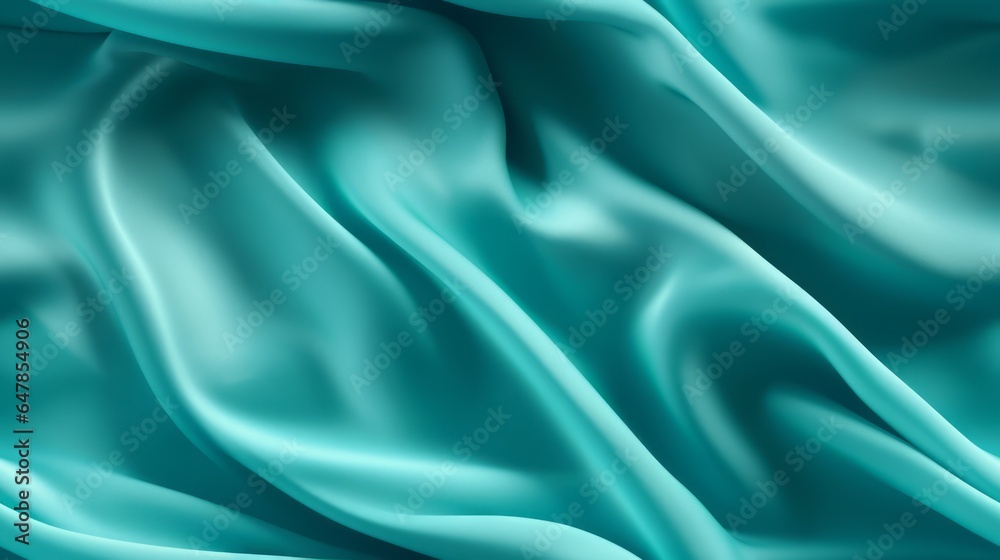 Satin dreams in vivid turquoise. Gentle waves on a reflective backdrop. A celebration of marine beauty. Perfect for designers.