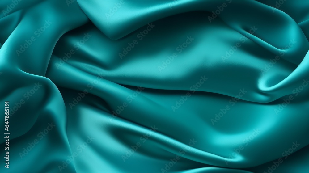 Turquoise fabric majesty. Gentle waves on a shiny backdrop. Perfect for festive designs. A touch of sophistication. Turquoise fabric majesty. Gentle waves on a shiny backdrop. Perfect for festive designs. A touch of sophistication.