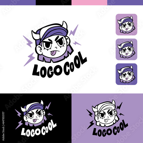 LOGO LINDO, LOGO CHICA, LOGOTIPO, LOGO, LOGO PLANTILLA, CHICA, LOGO ROPA
