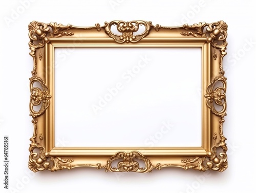 antique gold picture frame, generative AI 