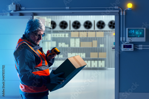 Man is storekeeper. Worker ...