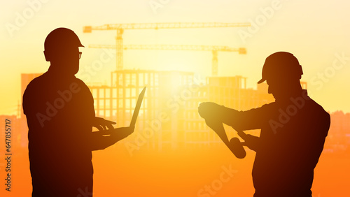 Builders silhouettes. Archi...