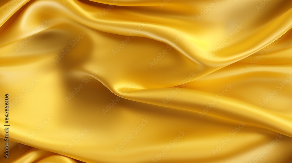 Fototapeta premium Celebrate with yellow waves. Silky shiny and sunlit. A touch of elegance in designs. Ideal for premium projects.
