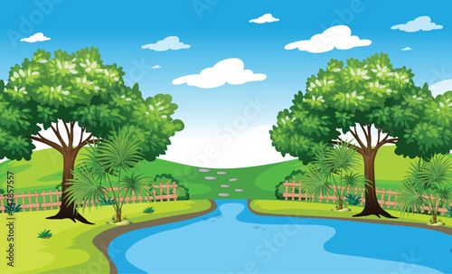 Cartoon Background Vector for Animation Video