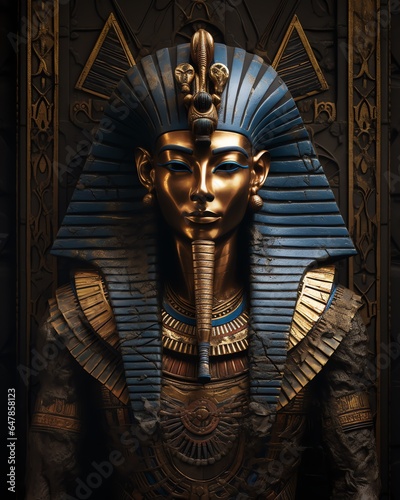 a statue of a pharaoh