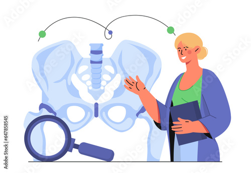 Orthopedics doctor vector concept