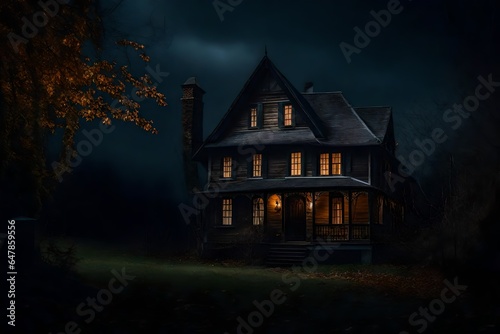 haunted house in forest