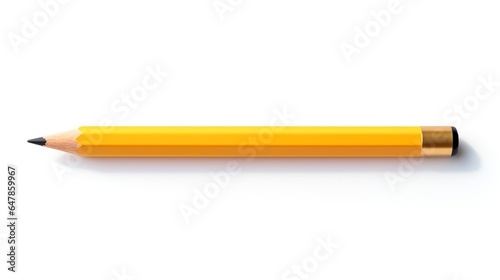 a yellow pencil on a white background