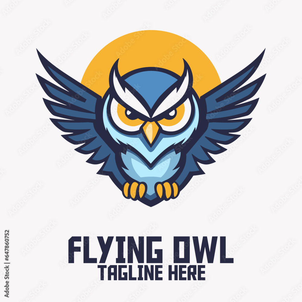Flying Owl Mascot Logo: Animal Template, Icon Badge, Emblem for Sport and Esport
Flying Owl Mascot Logo: Animal Template, Icon Badge, Emblem for Sport and Esport