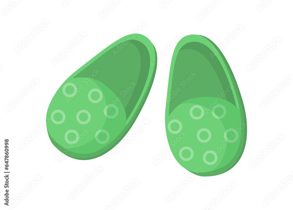 Two cozy slippers vector concept Two cozy slippers vector concept