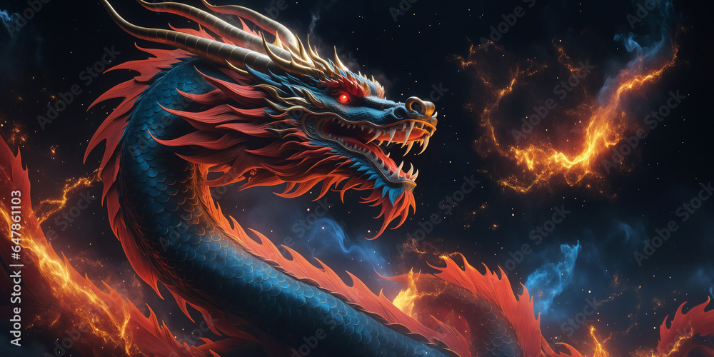 dragon fantasy artwork with stars and space background dragon fantasy artwork with stars and space background
