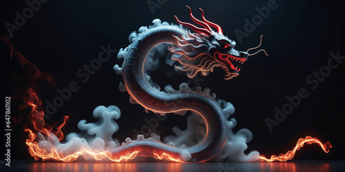 dragon fantasy artwork with stars and space background photo