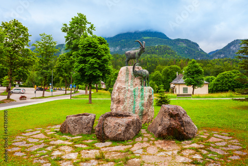 Alpine ibex monument, Schonau am Konigssee photo