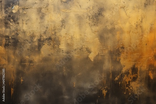 Black and gold grunge background texture. © Simon