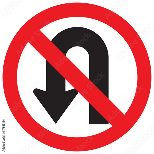 prohibido girar en u, sr 10, señal, circular, circulo rojo prohibido, señalización, flecha en u, prohibido hacer u, prohibido, señalética, transito, flecha en u, señal reglamentaria