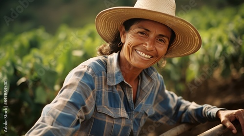 Portrait of a farmer in the field
