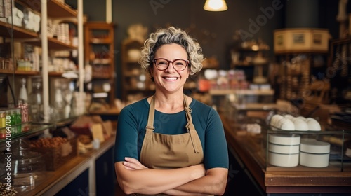 Portrait of a middle-aged female store worker