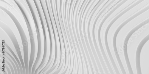 White abstract background with waves. Stripe lines pattern