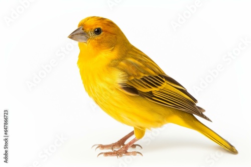 Accurate picture of a belgian canary on white background. Generative AI photo