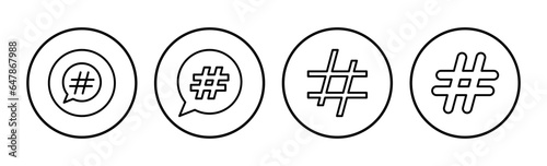 Hashtag icon vector. hashtag simbols