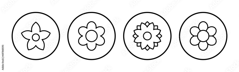 Flower icon vector. floral icon. flower logo Flower icon vector. floral icon. flower logo