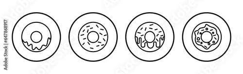 Donut icon vector. doughnut icon. donut logo