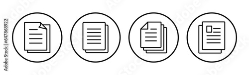 Document icon vector. Paper icon. File Icon