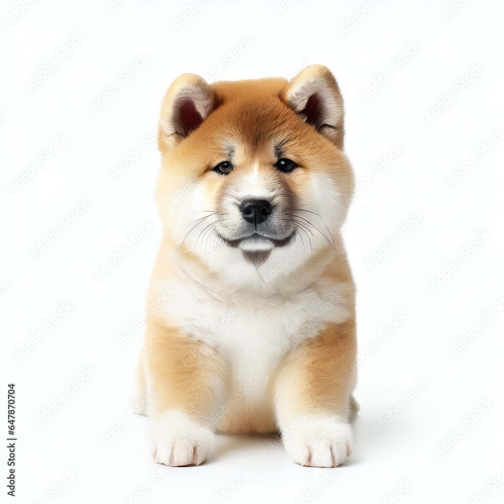 Akita Puppy's Bright Eyes, Generative AI Akita Puppy's Bright Eyes, Generative AI
