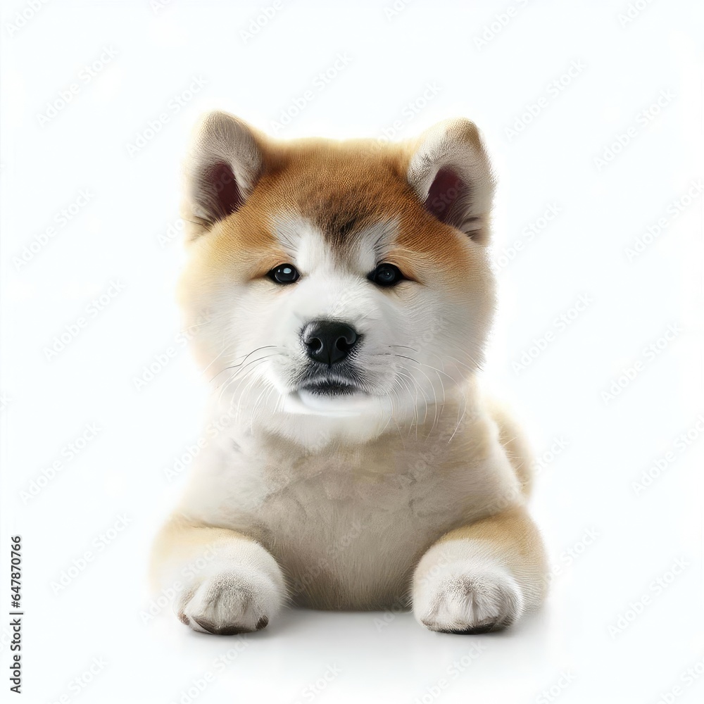 Akita's Fluffy Cuteness, Generative AI