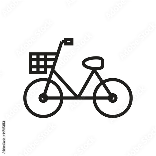 bycicle vector icon line template © babussalam
