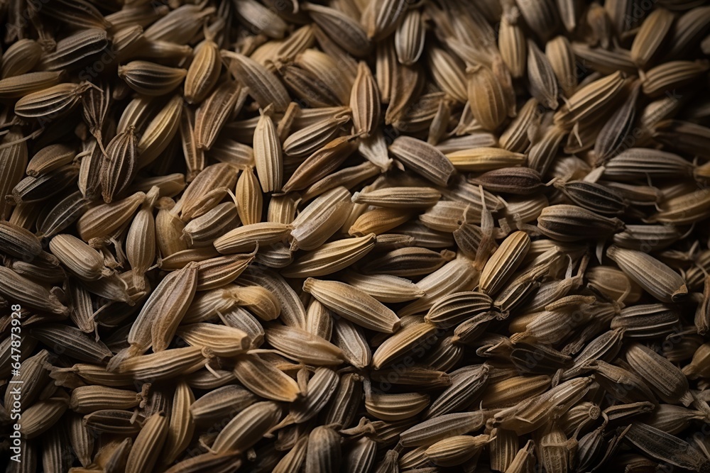 Close-Up of Cumin Seeds Arranged in a Beautiful Geometric Pattern - Spice and Culinary Art Close-Up of Cumin Seeds Arranged in a Beautiful Geometric Pattern - Spice and Culinary Art