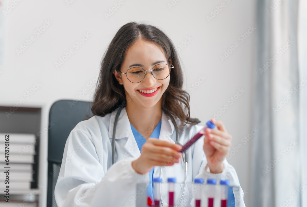 Young scientists pioneering medical discoveries in lab, with one scientist employing microscope for invaluable insights, blood lab test, virus vaccine invent, asian indian people Young scientists pioneering medical discoveries in lab, with one scientist employing microscope for invaluable insights, blood lab test, virus vaccine invent, asian indian people