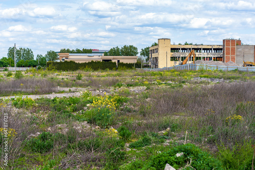 Ruined former Fur Factory. Background with selective focus © Iurii Gagarin