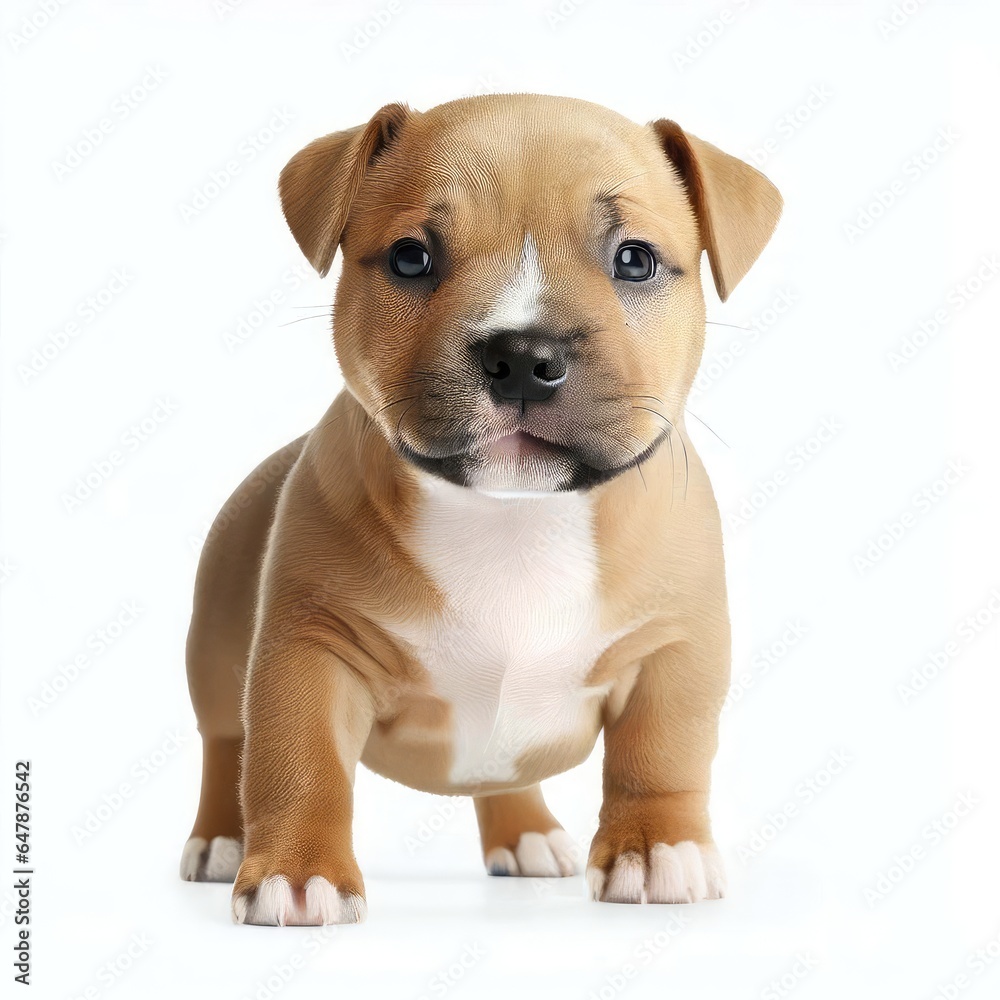 Staffordshire Bull Terrier's Adorable Expressions, Generative AI