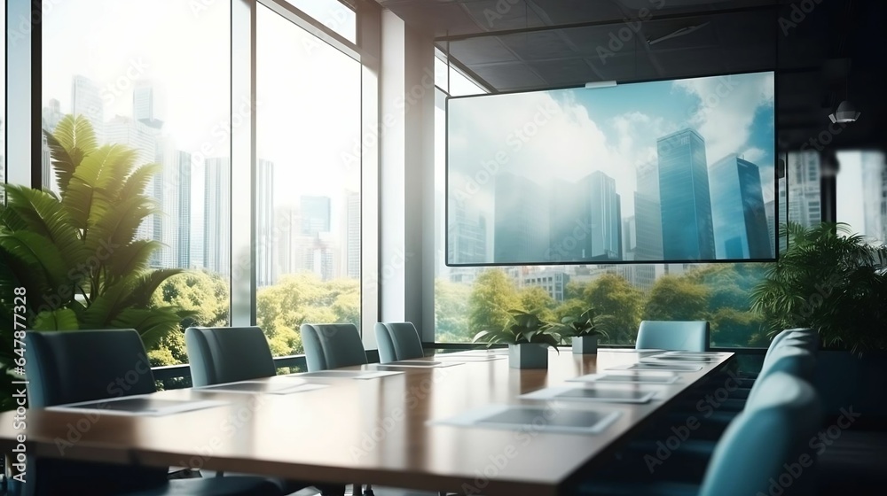 Fototapeta premium background Corporate Office Meeting and Presentation 