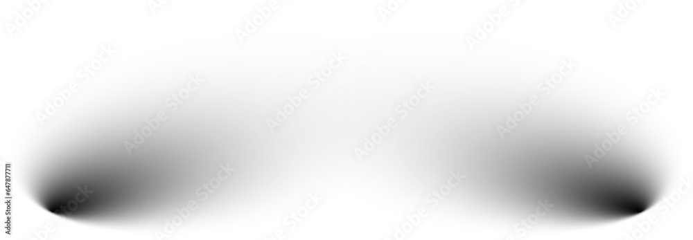 Set of vector shadows with soft edges isolated on transparent ...