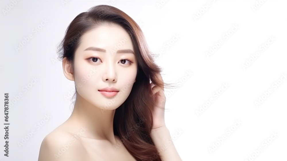 beautiful young Asian woman with clean, fresh skin, Face care, facial treatment, cosmetology, beauty and spa, portrait of Asian women beautiful young Asian woman with clean, fresh skin, Face care, facial treatment, cosmetology, beauty and spa, portrait of Asian women