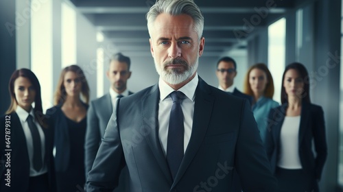 portrait of a business team with arms crossed, confidence and employee at office photo