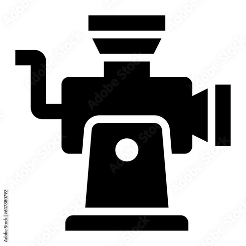 Mincer solid glyph icon