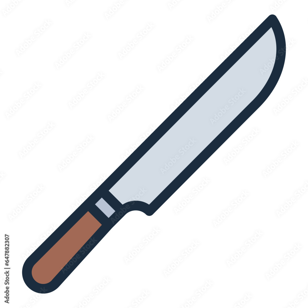 Long Knife filled line icon Long Knife filled line icon