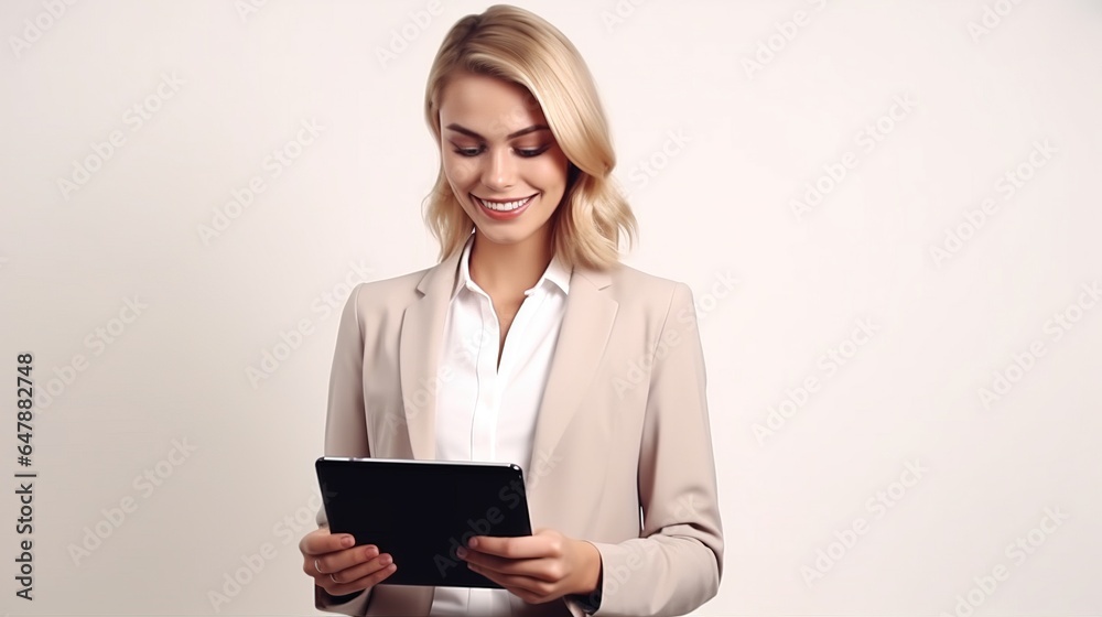 Portrait of a cheerful businesswoman. generative ai Portrait of a cheerful businesswoman. generative ai