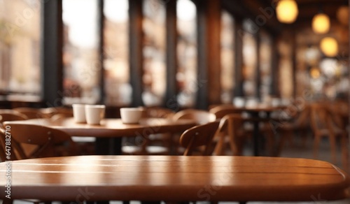 interior of restaurant, blurred background 