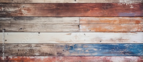 Multicolored white and brown planks texture as background