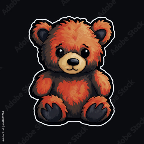 teddy bear illustration sticker
