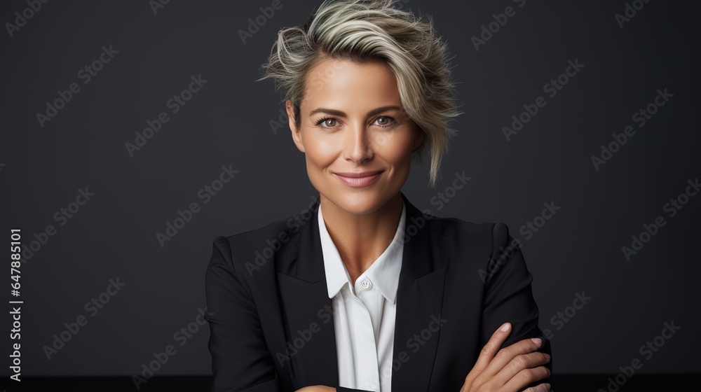 portrait of a business woman on white background. generative ai portrait of a business woman on white background. generative ai