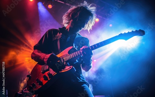 A musician playing a live c...