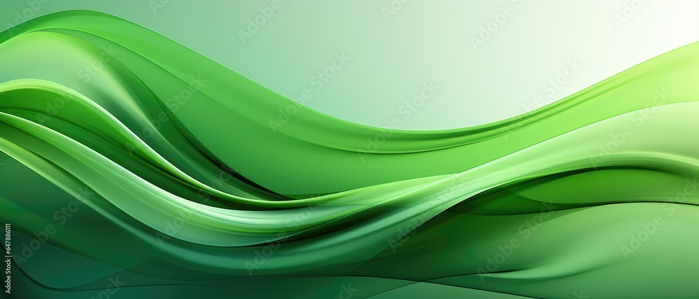 Abstract green waves background.